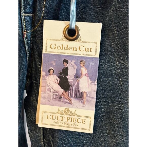 Golden Cut Cult Piece Embroidered Jeans – Rare Vintage Style (NWT) - Picture 4 of 7
